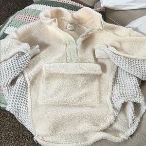 BDG oversized Cream Sherpa Pullover